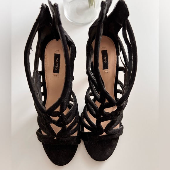 MANGO | Suede Heels Sandals - Picture 2 of 5